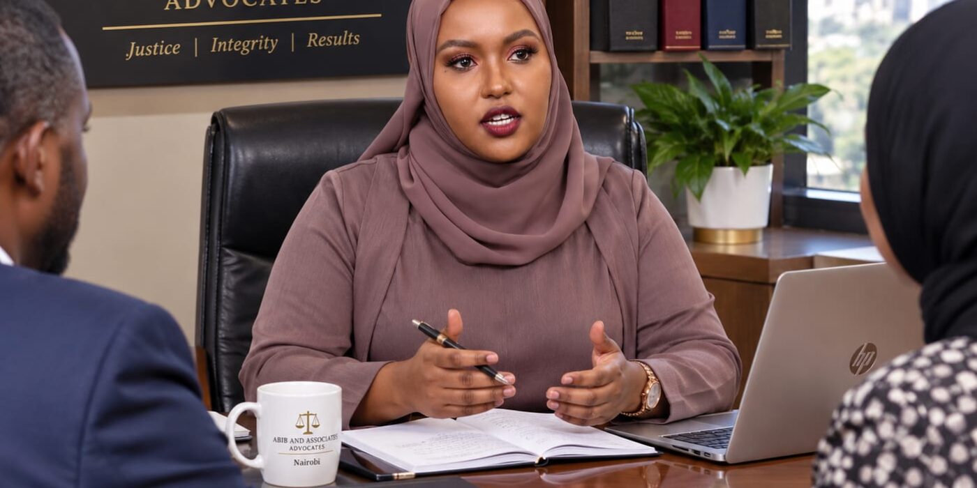 Real estate lawyer Zamzam Abib advising property investors in Nairobi
