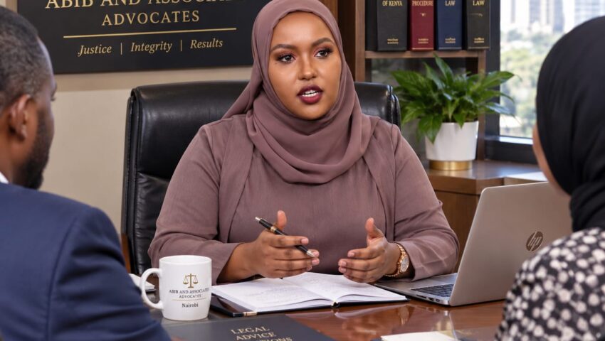 Real estate lawyer Zamzam Abib advising property investors in Nairobi